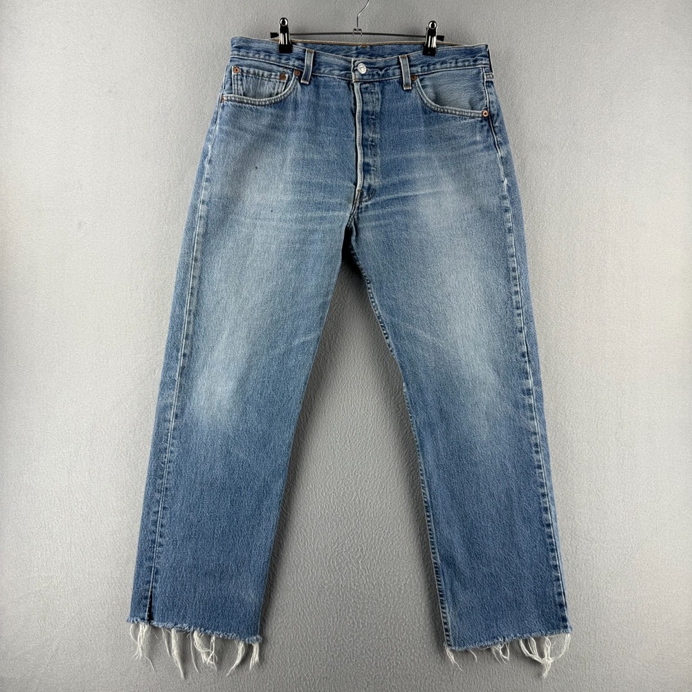 Vintage Levis Jeans Mens 36x34 (Fits 34x28) 501 Straight 90s Made in USA